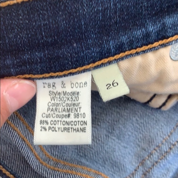 Rag and bone skinny jean size 26 - Picture 4 of 5